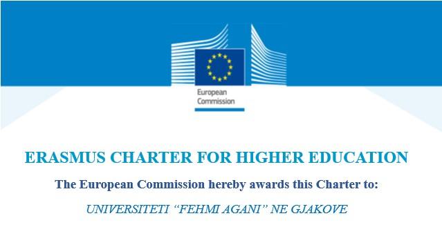 University “Fehmi Agani” in Gjakova Certified with the Erasmus Charter for Higher Education (ECHE) by the European Commission – A Significant Milestone in Its Internationalization Strategy